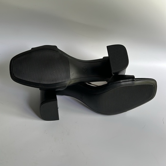 A New Day Shelly Women's Block Heel Open Toe Sandals Memory Foam Black - Picture 11 of 14